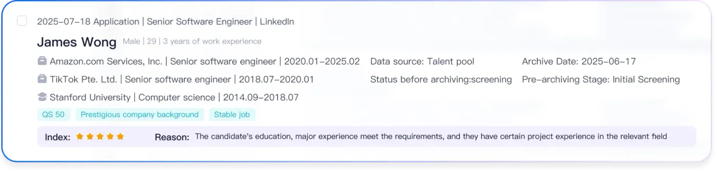 Moka AI Candidate Recommendation